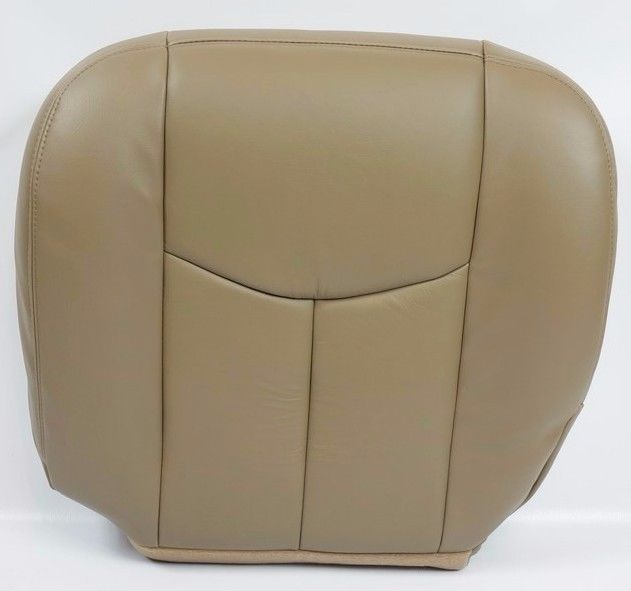2006 2005 2004 2003 GMC Sierra  Driver Bottom Replacement LEATHER Seat Cover TAN
