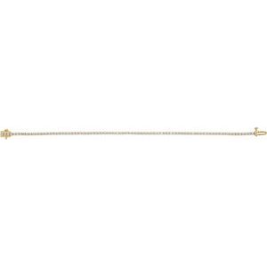 14K Yellow Gold 2 CTW Lab-Grown Diamond Lightweight Line 7" Bracelet – image 3