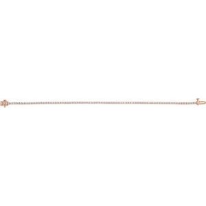 14K Rose Gold 2 CTW Lab-Grown Diamond Lightweight Line 7" Bracelet – image 2