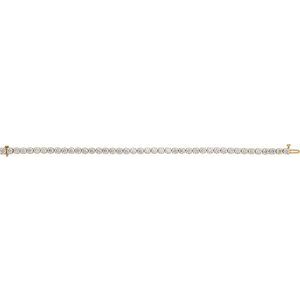 14K Yellow Gold 9 CTW Lab-Grown Diamond Lightweight Line 7" Bracelet – image 3