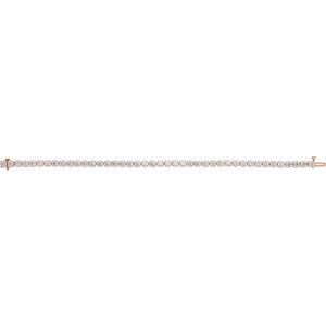 14K Rose Gold 9 CTW Lab-Grown Diamond Lightweight Line 7" Bracelet – image 3