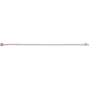 14K Rose Gold 4 CTW Lab-Grown Diamond Lightweight Line 7" Bracelet – image 3