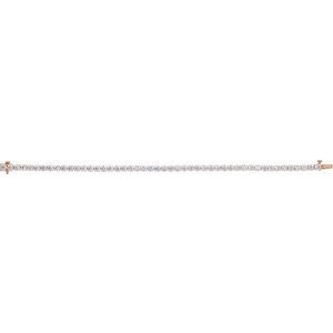 14K Rose Gold 7 CTW Lab-Grown Diamond Lightweight Line 7" Bracelet – image 3