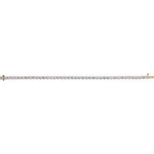 14K Yellow Gold 16.5 CTW Lab-Grown Diamond Lightweight Line 7" Bracelet – image 3