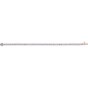 14K Rose Gold 10 CTW Lab-Grown Diamond Lightweight Line 7" Bracelet – image 3