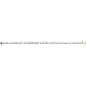 14K Rose Gold 6 CTW Lab-Grown Diamond Lightweight Line 7" Bracelet – image 3