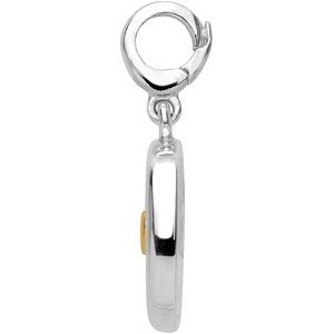 Sterling Silver & 14K Yellow Gold Floral Charm/Pendant – image 2