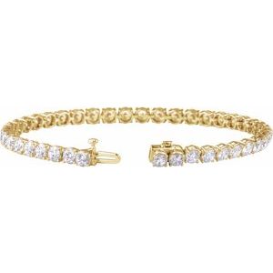 14K Yellow Gold 9 CTW Lab-Grown Diamond Lightweight Line 7" Bracelet – image 2