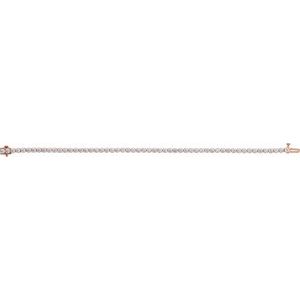 14K Rose Gold 5 CTW Lab-Grown Diamond Lightweight Line 7" Bracelet – image 3
