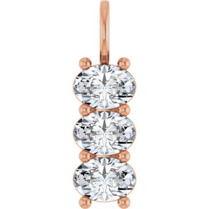 18K Rose Gold 7x5 mm Oval Pendant Mounting