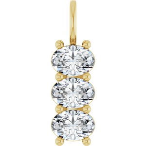 10K Yellow Gold 7x5 mm Oval Pendant Mounting