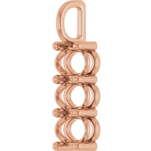 10K Rose Gold 7x5 mm Oval Pendant Mounting – image 4
