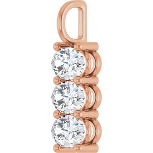 14K Rose Gold 7x5 mm Oval Pendant Mounting – image 3
