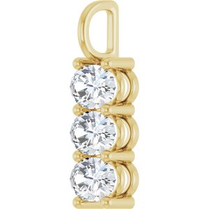 10K Yellow Gold 7x5 mm Oval Pendant Mounting – image 3