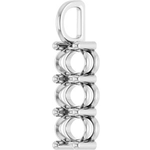 14K White Gold 7x5 mm Oval Pendant Mounting – image 4