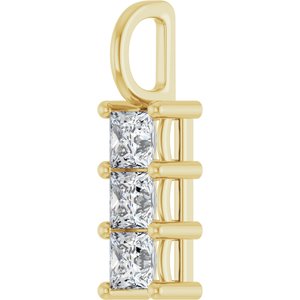 10K Yellow Gold 3.5x3.5 mm Square Pendant Mounting – image 3