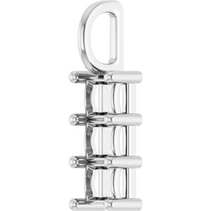 14K X1 White Gold 3.5x3.5 mm Square Pendant Mounting – image 4