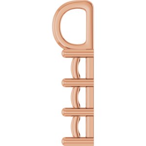 10K Rose Gold 3.5x3.5 mm Square Pendant Mounting – image 6