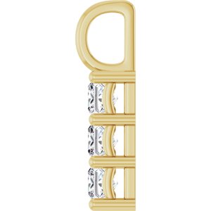 14K Yellow Gold 3.5x3.5 mm Square Pendant Mounting – image 5