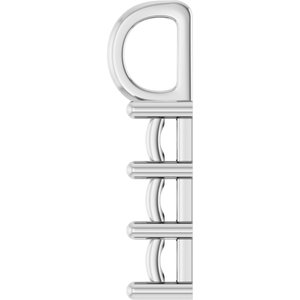 10K White Gold 3.5x3.5 mm Square Pendant Mounting – image 6