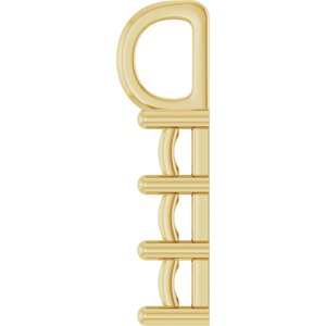 18K Yellow Gold 3.5x3.5 mm Square Pendant Mounting – image 6