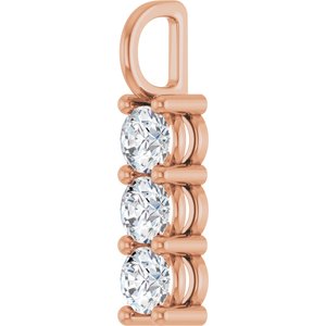 10K Rose Gold 4.4 mm Round Pendant Mounting – image 3