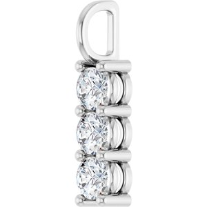 18K White Gold 4.4 mm Round Pendant Mounting – image 3