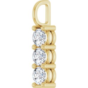 14K Yellow Gold 4.4 mm Round Pendant Mounting – image 3