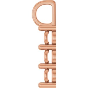 14K Rose Gold 4.4 mm Round Pendant Mounting – image 6
