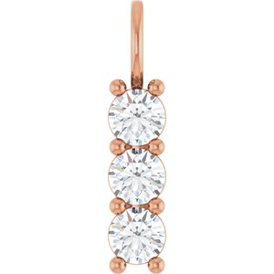 14K Rose Gold 4.4 mm Round Pendant Mounting