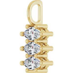 14K Yellow Gold 6x3.5 mm Marquise Pendant Mounting – image 3