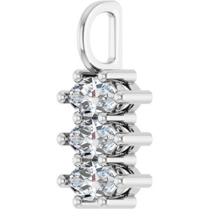 14K X1 White Gold 6x3.5 mm Marquise Pendant Mounting – image 3