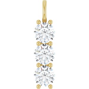 14K Yellow Gold 8.8 mm Round Pendant Mounting
