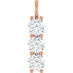 10K Rose Gold 8.8 mm Round Pendant Mounting