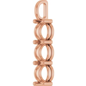 10K Rose Gold 8.8 mm Round Pendant Mounting – image 4