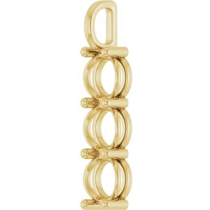 18K Yellow Gold 8.8 mm Round Pendant Mounting – image 4