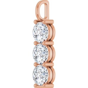 10K Rose Gold 8.8 mm Round Pendant Mounting – image 3