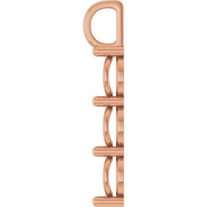 10K Rose Gold 8.8 mm Round Pendant Mounting – image 6