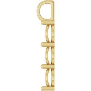 18K Yellow Gold 8.8 mm Round Pendant Mounting – image 6