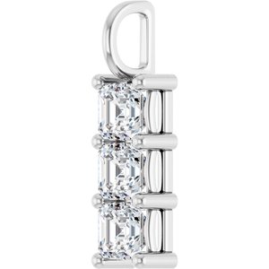 Continuum Sterling Silver 5x5 mm Asscher Pendant Mounting – image 3