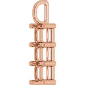 14K Rose Gold 5x5 mm Asscher Pendant Mounting – image 4