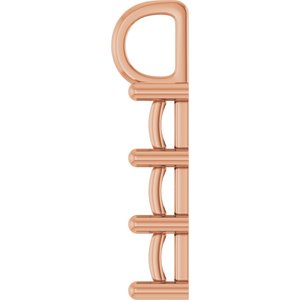 10K Rose Gold 5x5 mm Asscher Pendant Mounting – image 6