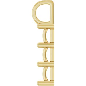 10K Yellow Gold 5x5 mm Asscher Pendant Mounting – image 6
