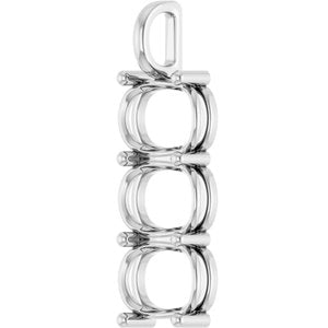 Continuum Sterling Silver 14x10 mm Elongated Cushion Pendant Mounting – image 4