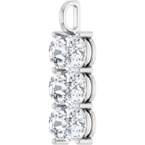 Continuum Sterling Silver 14x10 mm Elongated Cushion Pendant Mounting – image 3