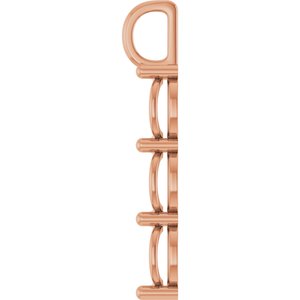 10K Rose Gold 14x10 mm Elongated Cushion Pendant Mounting – image 6
