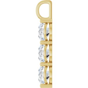 10K Yellow Gold 14x10 mm Elongated Cushion Pendant Mounting – image 5