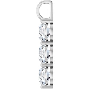 14K X1 White Gold 14x10 mm Elongated Cushion Pendant Mounting – image 5