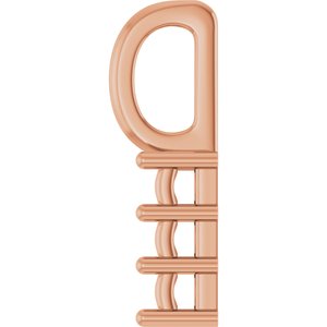 10K Rose Gold 3.25x2 mm Straight Baguette Pendant Mounting – image 6