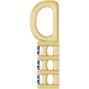 18K Yellow Gold 3.25x2 mm Straight Baguette Pendant Mounting – image 5